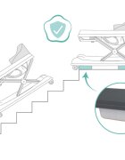 FILLIKID Premergator pentru copii Grey cu jucarie opritor de siguranta reglabil pe incaltime si pliabil