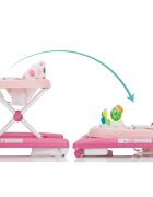 FILLIKID Premergator pentru copii Pink cu jucarie opritor de siguranta reglabil pe incaltime si pliabil