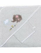FILLIKID Prosop brodat cu manusa Elefant grey
