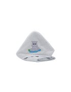 FILLIKID Prosop brodat hippo grey blue 75x75 cm