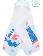 FILLIKID Prosop din bumbac cu capison balene 140x70cm