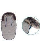 FILLIKID Sac de iarna cu guler blanita detasabil pentru carucior navy 100x50 cm