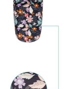 FILLIKID Sac de iarna cu guler blanita detasabil pentru carucior negru floral 100x50 cm