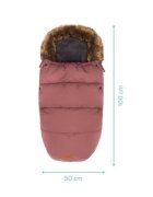 FILLIKID Sac de iarna cu guler blanita detasabil pentru carucior roz pudra 100x50 cm