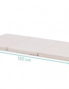 FILLIKID Saltea pliabila pentru copii Beige Carouri 120x60x4 cm
