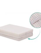 FILLIKID Saltea pliabila pentru copii Beige Carouri 120x60x4 cm