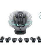 FILLIKID Scaun auto cu isofix Luca 360 grey 0-36 kg i-Size