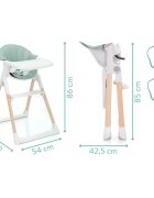 FILLIKID Scaun de masa si sezlong Noah 2 in 1 menta
