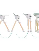 FILLIKID Scaun de masa si sezlong Noah 2 in 1 menta