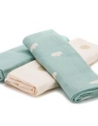FILLIKID Set 3 scutece din muselina Dots din bambus si bumbac 75x75 cm