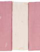 FILLIKID Set 3 scutece din muselina Flowers din bambus si bumbac 75x75 cm