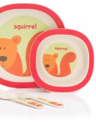 FILLIKID Set de masa 4 piese Bambus orange red