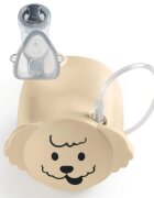 FLAEM Aparat de aerosoli Puppy masca copii si adulti Soft Touch bej