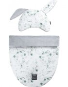 Floo for Baby Set saculet si pernuta pentru carucior Iepuras Eucalipt