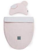 Floo for Baby Set saculet si pernuta pentru carucior Waffle Ursulet roz