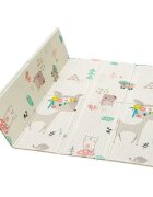 Flumi Covoras de joaca pliabil cu 2 fete 180x200 cm panda si animale padure