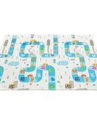 Flumi Covoras de joaca pliabil cu 2 fete 180x200 cm Stradute si arca lui Noe
