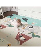 Flumi Covoras de joaca pliabil cu 2 fete 180x200 cm Stradute si arca lui Noe