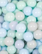 Flumi Set 200 bile din plastic colorate 7 cm albastru deschis si verde menta