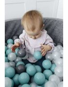 Flumi Set 200 bile din plastic colorate albverde mentagri 7 cm