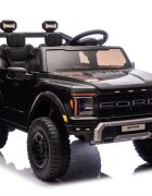 Ford Masinuta electrica pentru 2 copii Raptor F-150 Black cu licentaproiectoareacumulator 24Vtelecomanda 2.4Gfaruri ledmotoare x 200wslow startcenturi de siguranta individualegreutate admisa 60kg