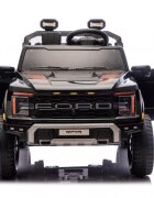 Ford Masinuta electrica pentru 2 copii Raptor F-150 Black cu licentaproiectoareacumulator 24Vtelecomanda 2.4Gfaruri ledmotoare x 200wslow startcenturi de siguranta individualegreutate admisa 60kg