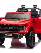 Ford Masinuta electrica pentru 2 copii Raptor F-150 Cobalt Red cu licentaproiectoareacumulator 24Vtelecomanda 2.4Gfaruri ledmotoare x 200wslow startcenturi de siguranta individualegreutate admisa 60kg