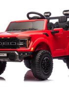 Ford Masinuta electrica pentru 2 copii Raptor F-150 Cobalt Red cu licentaproiectoareacumulator 24Vtelecomanda 2.4Gfaruri ledmotoare x 200wslow startcenturi de siguranta individualegreutate admisa 60kg