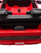 Ford Masinuta electrica pentru 2 copii Raptor F-150 Cobalt Red cu licentaproiectoareacumulator 24Vtelecomanda 2.4Gfaruri ledmotoare x 200wslow startcenturi de siguranta individualegreutate admisa 60kg
