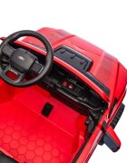 Ford Masinuta electrica pentru 2 copii Raptor F-150 Cobalt Red cu licentaproiectoareacumulator 24Vtelecomanda 2.4Gfaruri ledmotoare x 200wslow startcenturi de siguranta individualegreutate admisa 60kg