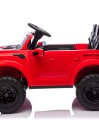 Ford Masinuta electrica pentru 2 copii Raptor F-150 Cobalt Red cu licentaproiectoareacumulator 24Vtelecomanda 2.4Gfaruri ledmotoare x 200wslow startcenturi de siguranta individualegreutate admisa 60kg