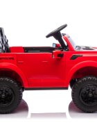 Ford Masinuta electrica pentru 2 copii Raptor F-150 Cobalt Red cu licentaproiectoareacumulator 24Vtelecomanda 2.4Gfaruri ledmotoare x 200wslow startcenturi de siguranta individualegreutate admisa 60kg
