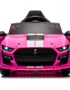 Ford Masinuta electrica pentru copii Mustang GT500 and Shelby Cobra Pink 60W cu telecomanda si licenta deschidere usi lumini oglinzi retrovizoare si centura siguranta