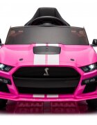 Ford Masinuta electrica pentru copii Mustang GT500 and Shelby Cobra Pink 60W cu telecomanda si licenta deschidere usi lumini oglinzi retrovizoare si centura siguranta