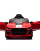 Ford Masinuta electrica pentru copii Mustang GT500 and Shelby Cobra Red 60W cu telecomanda si licenta deschidere usi lumini oglinzi retrovizoare si centura siguranta