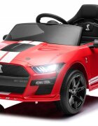 Ford Masinuta electrica pentru copii Mustang GT500 and Shelby Cobra Red 60W cu telecomanda si licenta deschidere usi lumini oglinzi retrovizoare si centura siguranta