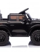 Ford Masinuta electrica pentru copii Raptor F-150 Black cu licentafaruri ledmuzica2 motoareacumulator 12V45Ahdeschidere usislow startspatiu de depozitare