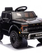 Ford Masinuta electrica pentru copii Raptor F-150 Black cu licentafaruri ledmuzica2 motoareacumulator 12V45Ahdeschidere usislow startspatiu de depozitare