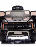 Ford Masinuta electrica pentru copii Raptor F-150 Black cu licentafaruri ledmuzica2 motoareacumulator 12V45Ahdeschidere usislow startspatiu de depozitare