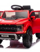 Ford Masinuta electrica pentru copii Raptor F-150 Red cu licentafaruri ledmuzica2 motoareacumulator 12V45Ahdeschidere usislow startspatiu de depozitare