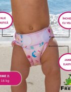 FREDS SWIM ACADEMY Scutec reutilizabil pentru inot bebelusi roz marimea 2 9-16 kg