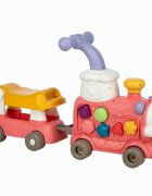 Free2Move Antemergator Magic Train Pink 5 in 1 cu diverse activitati de joaca panou educational efecte sonore si luminoase