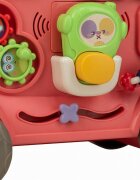 Free2Move Antemergator Magic Train Pink 5 in 1 cu diverse activitati de joaca panou educational efecte sonore si luminoase