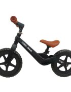 Free2Move Bicicleta fara pedale Cool Bike Black cu ghidon si sa reglabile roti din Eva greutate admisa 30 kg roti 12 inch 24 luni+