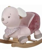 Free2Play Balansoar pentru copii Zoe the Mouse Pink sa confortabila cu spatar din lemn 18 luni+