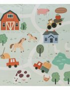 Free2Play Covoras puzzle pentru copii Farm din spuma 91x91 cm