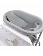 FreeON Cadita de baie Swan cu hamac pentru nou nascut si masa de infasat roti suport metalic