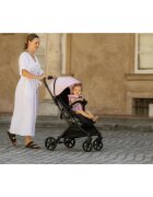 FreeON Carucior pentru copii Tao Pink cu maner pentru transport roti cu suspensie greutate suportata 22 kg