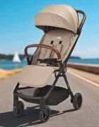 FreeON Carucior sport Bold pliabil automat roti cu suspensii de la nastere pana la 22 kg cu spatar reglabil in 3 pozitii Beige