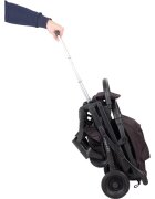 FreeON Carucior sport Diamond Pliabil tip troler Cadru din aluminiu 6.8 Kg Spatar reglabil Pliere compacta pentru avion Cu maner pentru transport Suport pentru sticla Standard de siguranta EN 1888-12018 Black